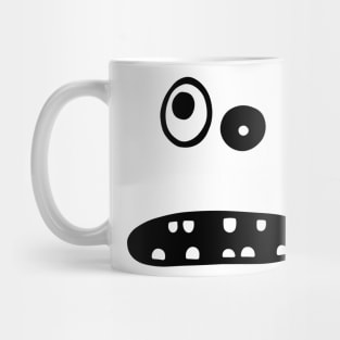 Crazy cute face illustration Mug